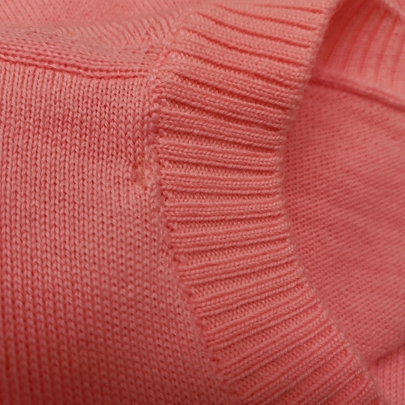 J. Crew Coral Merino Wool Long Sleeve Ruffles at Wrist Top Sz M NWOT - Picture 9 of 10